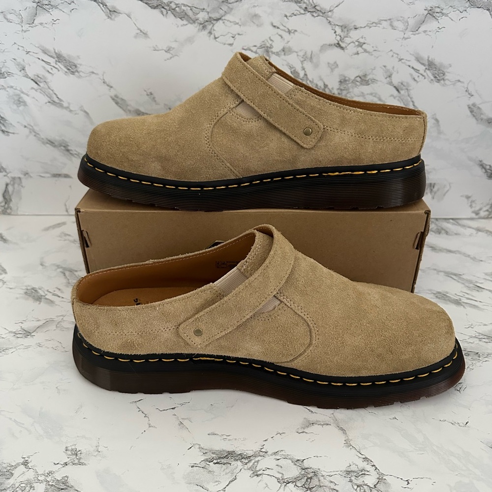 Dr. Martens Isham Charles Stead Suede Mules Slip On Shoes Casual Doc Men’s Sizes - Picture 2 of 9